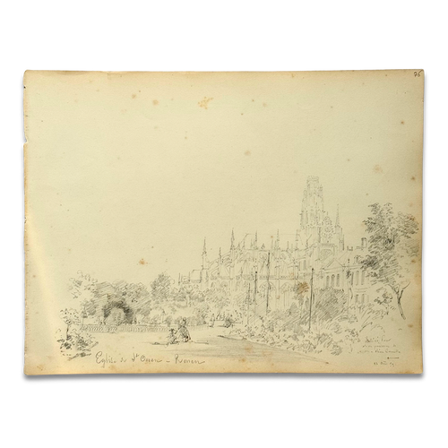 19th-century French Pencil Drawing by Alphonse Baril (#76)