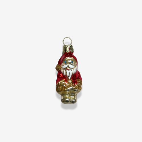 Mini Enamel Santa Ornament