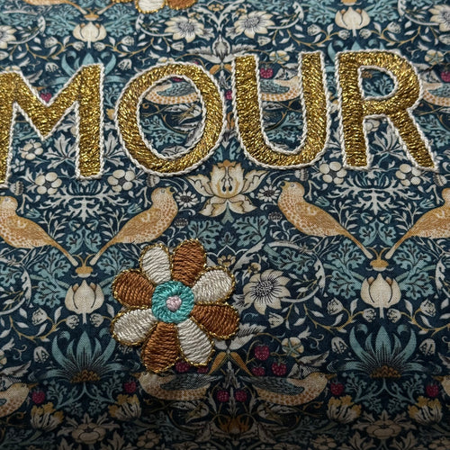 "Amour" Embroidered Cushion (CS-824)