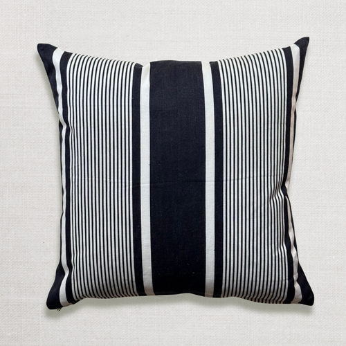 Custom 19th-century French Ticking Pillow (#3-09)