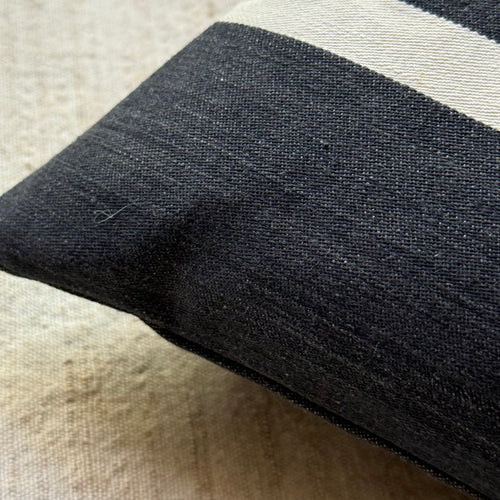 Custom 19th-century Small French Ticking Pillow (#39)