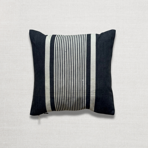 Custom 19th-century Small French Ticking Pillow (#39)
