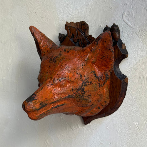 Black Forest Carved Fox Head (BFF-518)