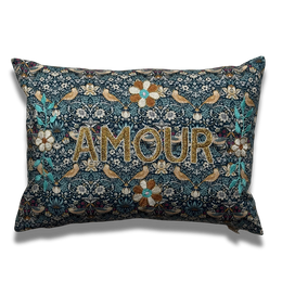 "Amour" Embroidered Cushion (CS-824)