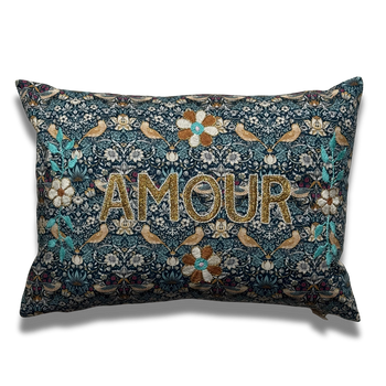 "Amour" Embroidered Cushion (CS-824)