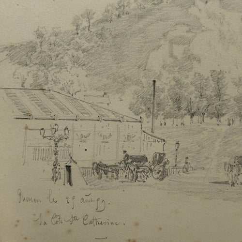 19th-century French Pencil Drawing by Alphonse Baril (#77)