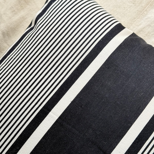Custom 19th-century French Ticking Pillow (#3-09)