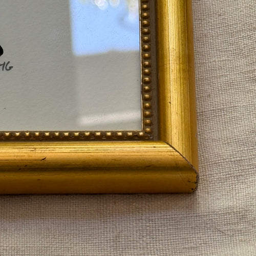 Hugo Guinness "Chihuahua" Linocut in a Vintage Frame