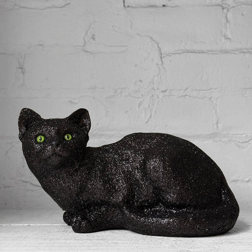 Ino Schaller Lying Glitter Cat in Black