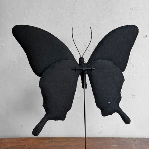 Hand-Beaded Peacock Swallowtail Butterfly on Stand by Trovelore