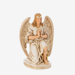 Kneeling Angel Nativity Figure in Antique White