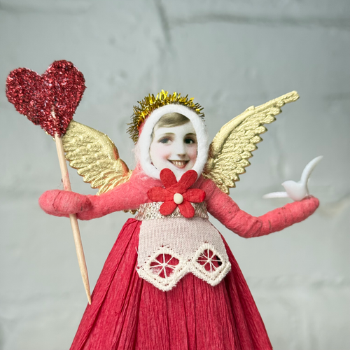 Spun Cotton Pink Valentine's Day Angel #16