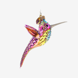 Purple Hummingbird Ornament
