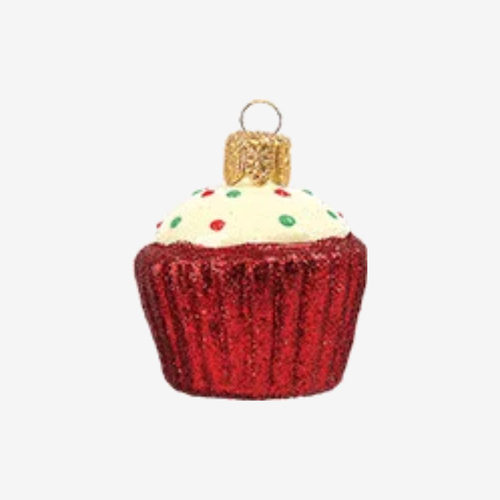 Mini Yellow Praline Cupcake Ornament
