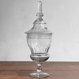 Large Footed 19th-century French Candy Jar (17F)