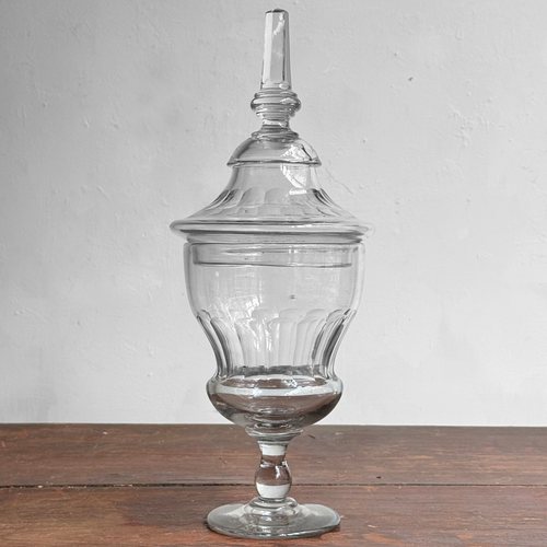 Large Footed 19th-century French Candy Jar (17F)