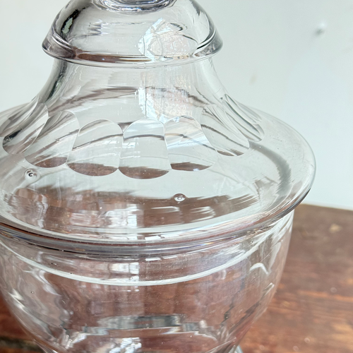 Large Footed 19th-century French Candy Jar (17F)