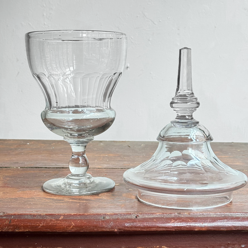 Large Footed 19th-century French Candy Jar (17F)