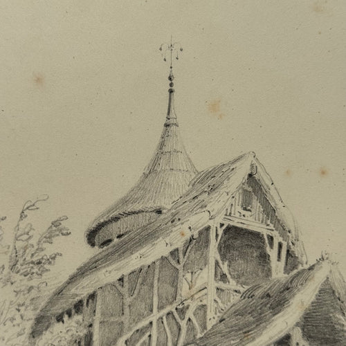 19th-century French Pencil Drawing by Alphonse Baril (#32)
