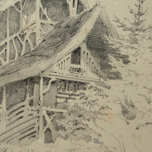 19th-century French Pencil Drawing by Alphonse Baril (#32)