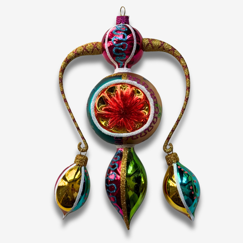 Retro Reflector Ornament with Hanging Charms Ornament