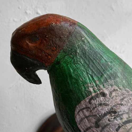 Early 20th-century Black Forest Carved Parrot (BFB-523)