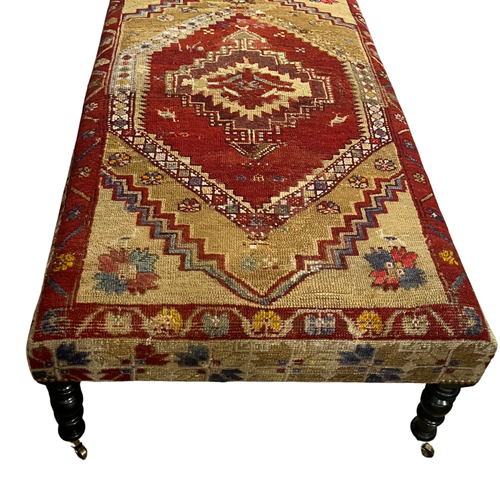 Custom Antique Rug Ottoman