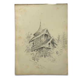 19th-century French Pencil Drawing by Alphonse Baril (#32)