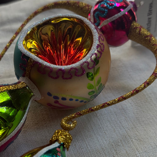 Retro Reflector Ornament with Hanging Charms Ornament