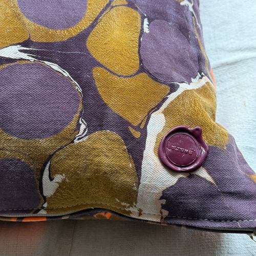 Hand Marbled One-of-a-Kind Pillow (26-08)