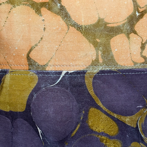 Hand Marbled One-of-a-Kind Pillow (26-08)