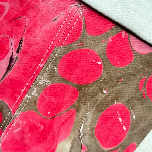 Hand Marbled One-of-a-Kind Zipper Pouch (#P09)