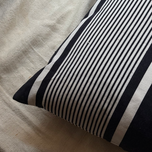 Custom 19th-century French Ticking Pillow (#3-10)