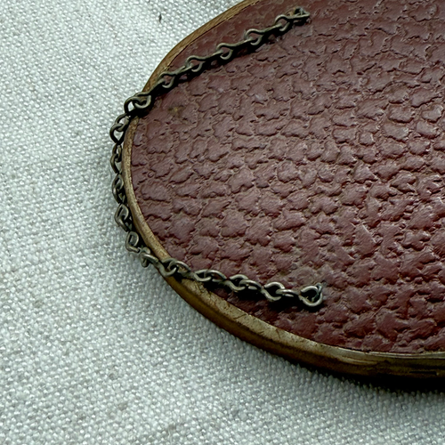 19th-century Italian Ex-Voto Sacred Silver Heart in Oval Hanging Case (No. 118)