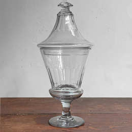 Large Footed 19th-century French Candy Jar (17K)