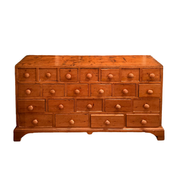 Early 20th-century Multi-Drawer Wood Cabinet