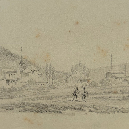 19th-century French Pencil Drawing by Alphonse Baril (#36)