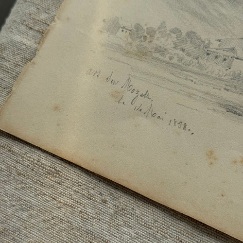 19th-century French Pencil Drawing by Alphonse Baril (#36)