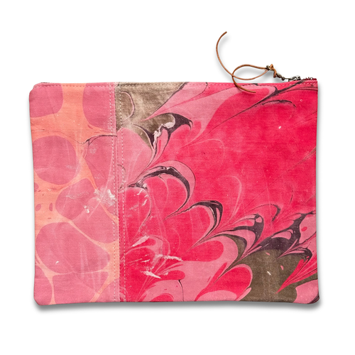 Hand Marbled One-of-a-Kind Zipper Pouch (#P11)