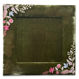 Liza Silk Velvet Square Tabletop Frame in Grass Green (#18)