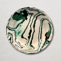 Marbled Dessert Plate XVIIIe in Glaciar (RG #752)