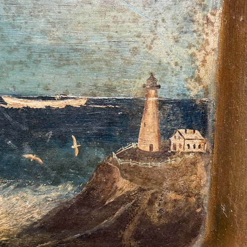 19th-century American Painted Toleware Tray