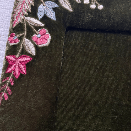 Liza Silk Velvet Square Tabletop Frame in Grass Green (#18)