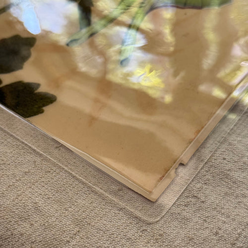 One-of-a-Kind Collaged Green Butterflies Mat (#18)