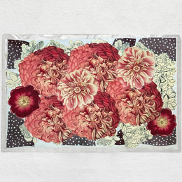 One of a Kind Collaged Flower Mat (#620)