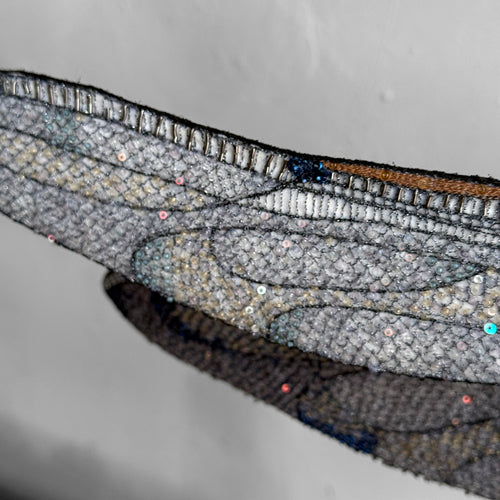 Hand-Beaded Blue Dragonfly on Stand by Trovelore