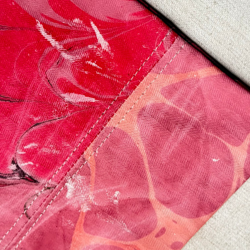 Hand Marbled One-of-a-Kind Zipper Pouch (#P09)