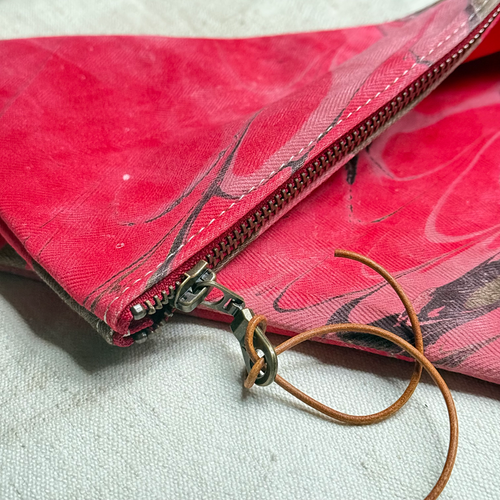 Hand Marbled One-of-a-Kind Zipper Pouch (#P09)
