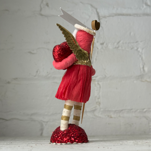 Spun Cotton Pink Valentine's Day Angel with Heart #18