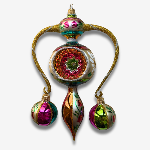 Retro Reflector Ornament with Hanging Charms Ornament